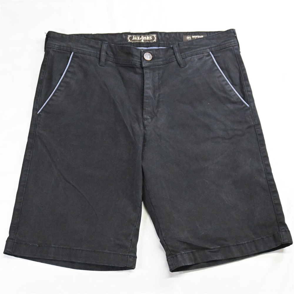 Jack‎ of Spades 33 x 10" Black Stretch Montauk Bermuda Chino Shorts